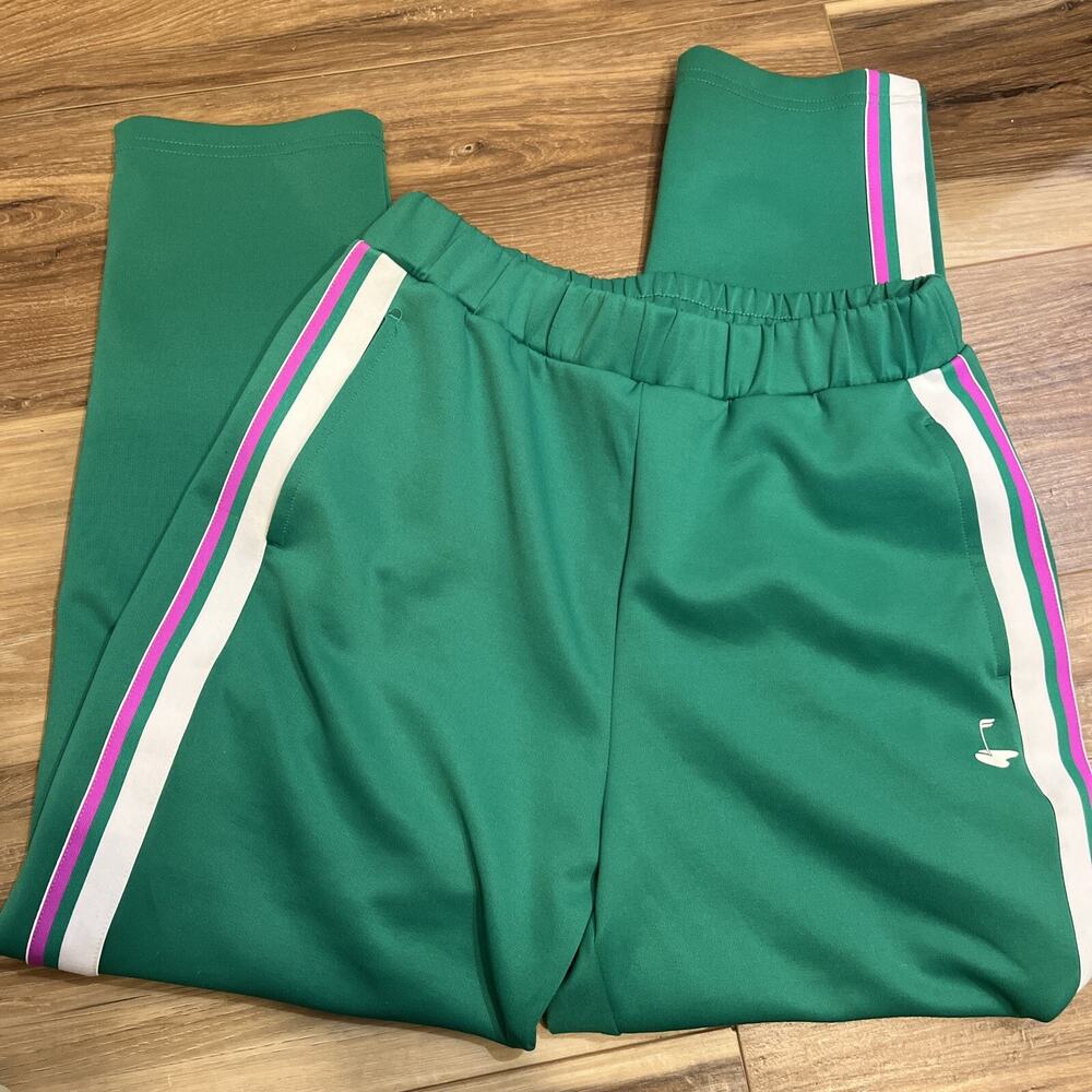 Fabletics Tricot Tapered Pant Women's XS Knit Pull On Green Elastic Waist F13